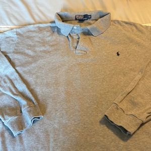 Mens Polo Ralph Lauren LS Interlock 3XLT Gray Heather Soft Cotton Like New